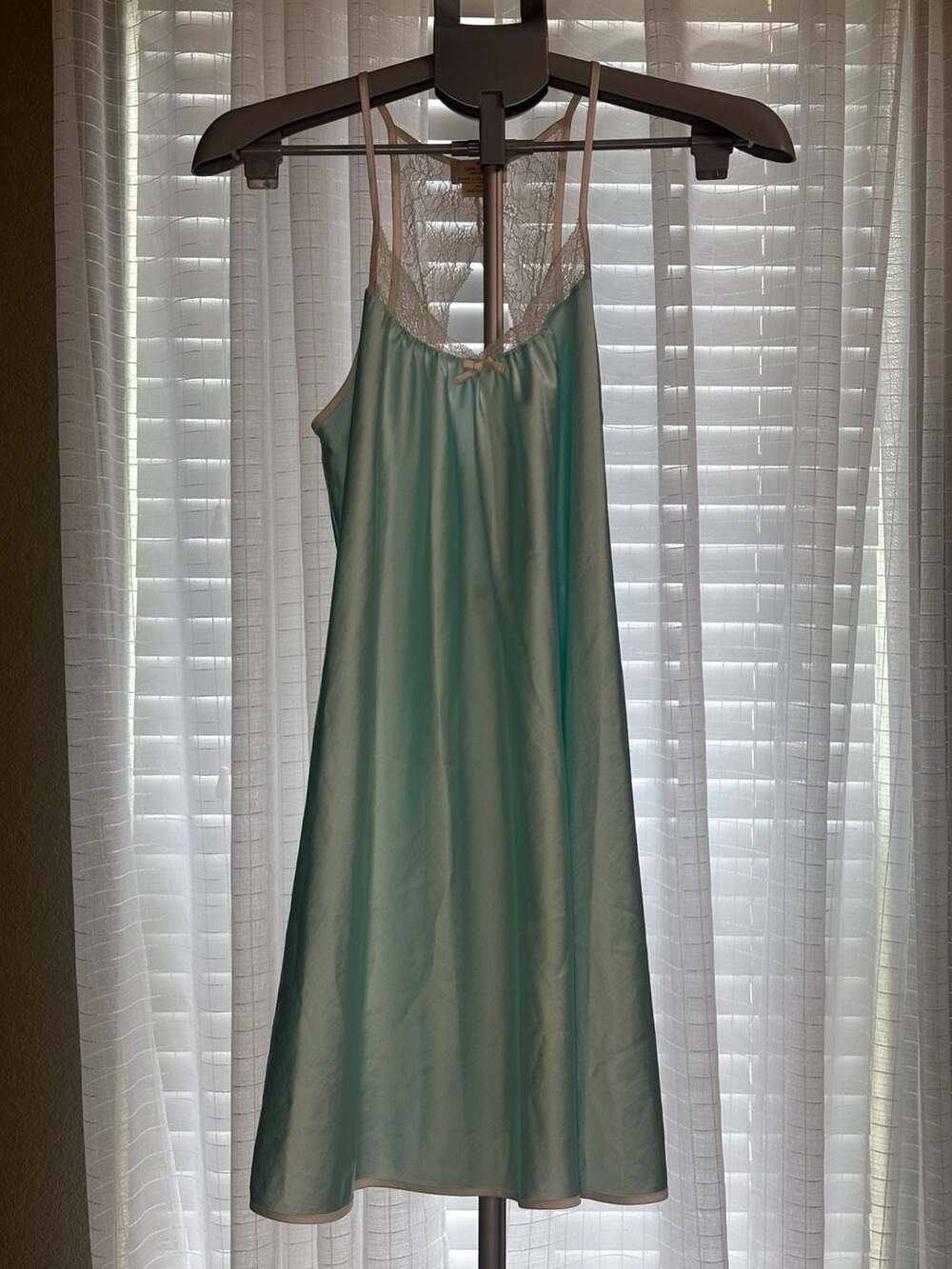 Kate Spade New York Dream A Little Dream Satin Lace Trim Chemise Nightgown